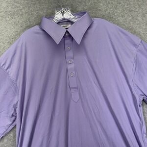 Collars & Co Dress Collar Polo Shirt Mens 3XL Purple Performance Stretch